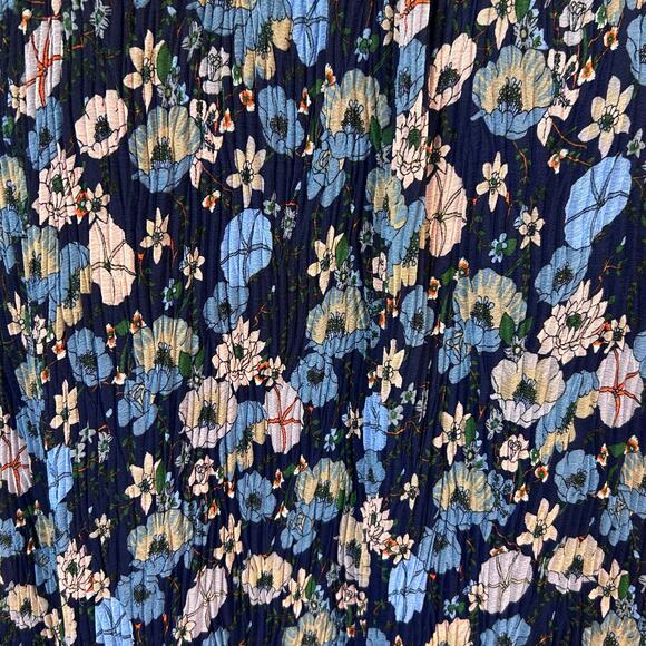 Tory Burch dress size 2 midi floral lagenlook ruffle sheer mock neck feminine - Picture 14 of 16